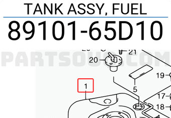Suzuki 8910165D10 TANK ASSY, FUEL