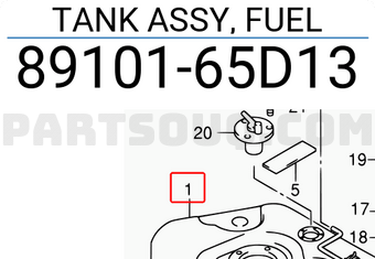 Suzuki 8910165D13 TANK ASSY, FUEL