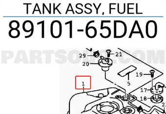Suzuki 8910165DA0 TANK ASSY, FUEL
