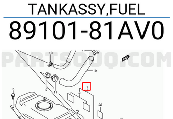 Suzuki 8910181AV0 TANKASSY,FUEL