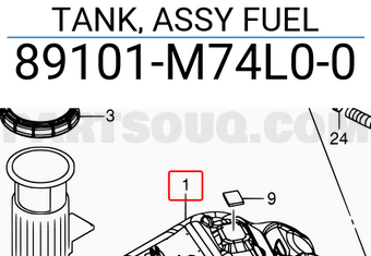 Suzuki 89101M74L00 TANK, ASSY FUEL