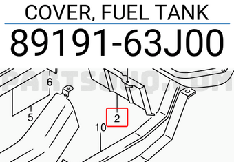 Suzuki 8919163J00 COVER, FUEL TANK
