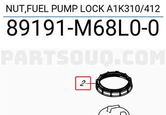 Suzuki 89191M68L00 NUT,FUEL PUMP LOCK A1K310/412