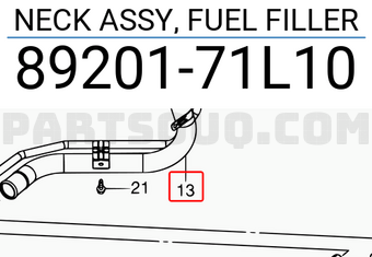 Suzuki 8920171L10 NECK ASSY, FUEL FILLER