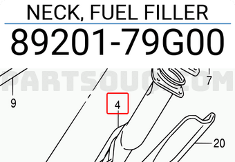 Suzuki 8920179G00 NECK, FUEL FILLER