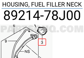 Suzuki 8921478J00 HOUSING, FUEL FILLER NECK