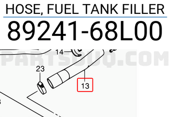 Suzuki 8924168L00 HOSE, FUEL TANK FILLER