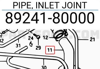 Suzuki 8924180000 PIPE, INLET JOINT