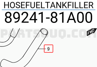 Suzuki 8924181A00 HOSEFUELTANKFILLER