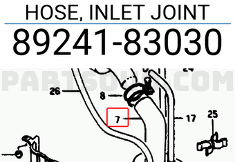 Suzuki 8924183030 HOSE, INLET JOINT