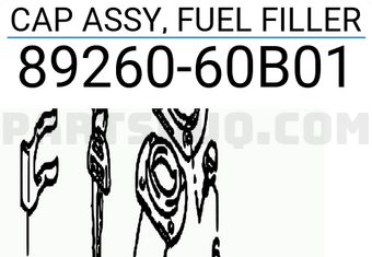 Suzuki 8926060B01 CAP ASSY, FUEL FILLER
