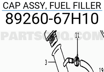 Suzuki 8926067H10 CAP ASSY, FUEL FILLER