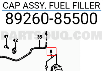 Suzuki 8926085500 CAP ASSY, FUEL FILLER