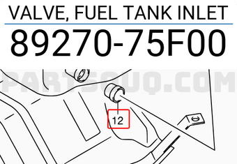 Suzuki 8927075F00 VALVE, FUEL TANK INLET