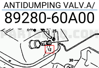 Suzuki 8928060A00 ANTIDUMPING VALV.A