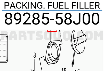 Suzuki 8928558J00 PACKING, FUEL FILLER