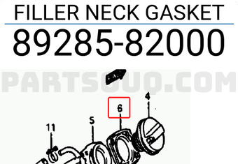 Suzuki 8928582000 FILLER NECK GASKET