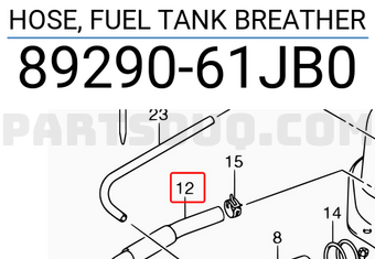 Suzuki 8929061JB0 HOSE, FUEL TANK BREATHER