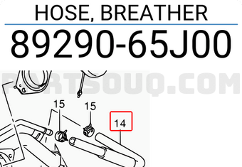 Suzuki 8929065J00 HOSE, BREATHER