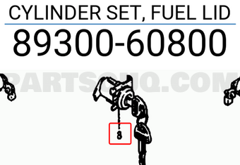 Suzuki 8930060800 CYLINDER SET, FUEL LID