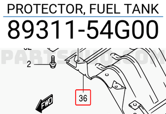 Suzuki 8931154G00 PROTECTOR, FUEL TANK