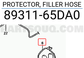 Suzuki 8931165DA0 PROTECTOR, FILLER HOSE