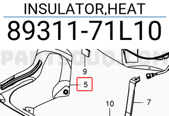 Suzuki 8931171L10 INSULATOR,HEAT