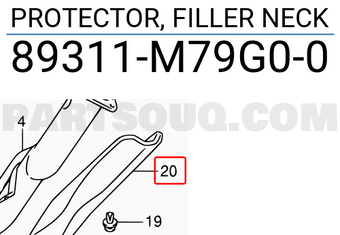 Suzuki 89311M79G00 PROTECTOR, FILLER NECK