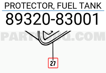 Suzuki 8932083001 PROTECTOR, FUEL TANK