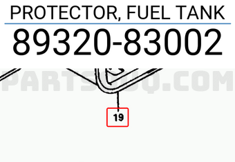 Suzuki 8932083002 PROTECTOR, FUEL TANK