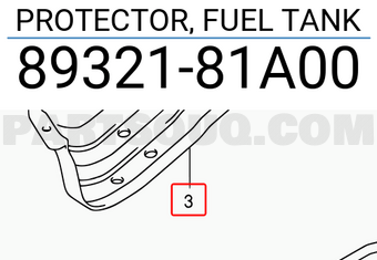 Suzuki 8932181A00 PROTECTOR, FUEL TANK