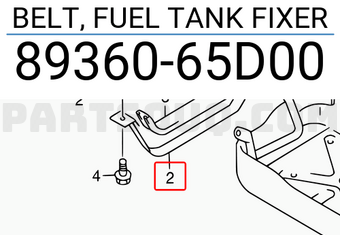 Suzuki 8936065D00 BELT, FUEL TANK FIXER