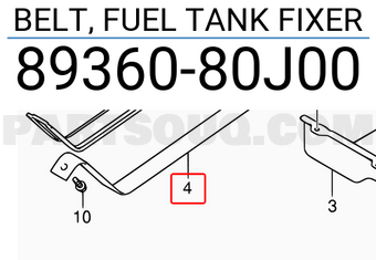 Suzuki 8936080J00 BELT, FUEL TANK FIXER