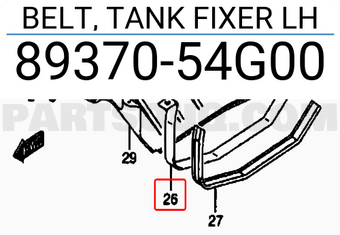 Suzuki 8937054G00 BELT, TANK FIXER LH