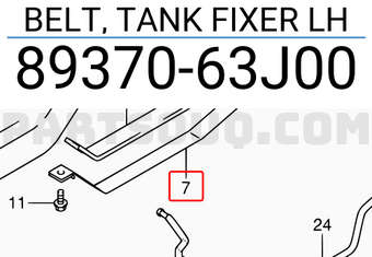 Suzuki 8937063J00 BELT, TANK FIXER LH