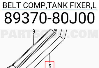 Suzuki 8937080J00 BELT COMP,TANK FIXER,L