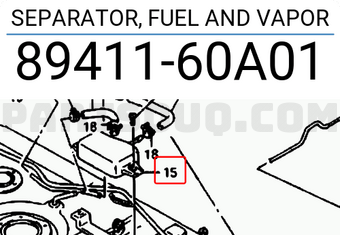 Suzuki 8941160A01 SEPARATOR, FUEL AND VAPOR