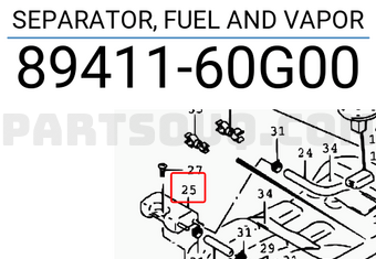 Suzuki 8941160G00 SEPARATOR, FUEL AND VAPOR