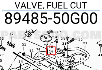 Suzuki 8948550G00 VALVE, FUEL CUT