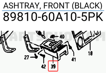 Suzuki 8981060A105PK ASHTRAY, FRONT (BLACK)