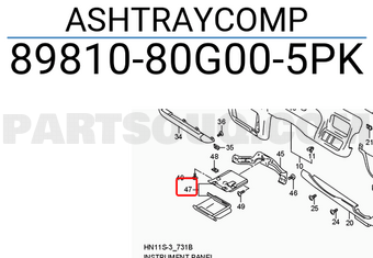 Suzuki 8981080G005PK ASHTRAYCOMP