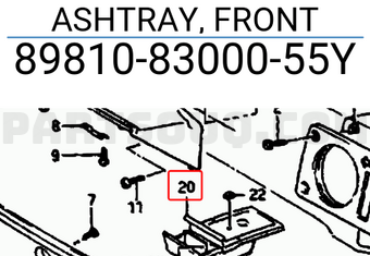Suzuki 898108300055Y ASHTRAY, FRONT