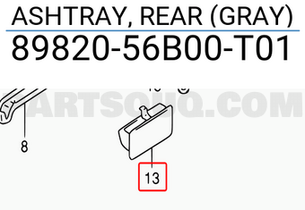Suzuki 8982056B00T01 ASHTRAY, REAR (GRAY)