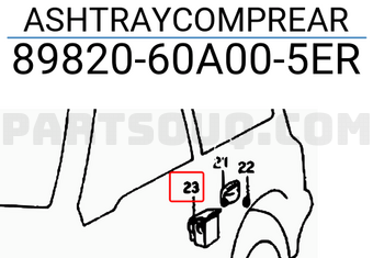 Suzuki 8982060A005ER ASHTRAYCOMPREAR