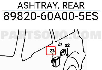 Suzuki 8982060A005ES ASHTRAY, REAR