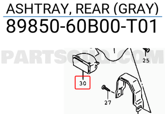 Suzuki 8985060B00T01 ASHTRAY, REAR (GRAY)