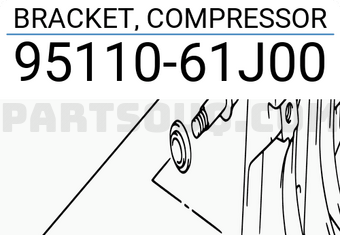 Suzuki 9511061J00 BRACKET, COMPRESSOR
