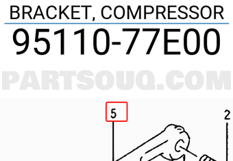 Suzuki 9511077E00 BRACKET, COMPRESSOR