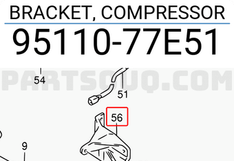 Suzuki 9511077E51 BRACKET, COMPRESSOR