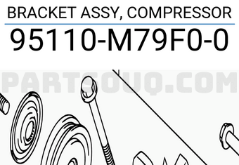 Suzuki 95110M79F00 BRACKET ASSY, COMPRESSOR